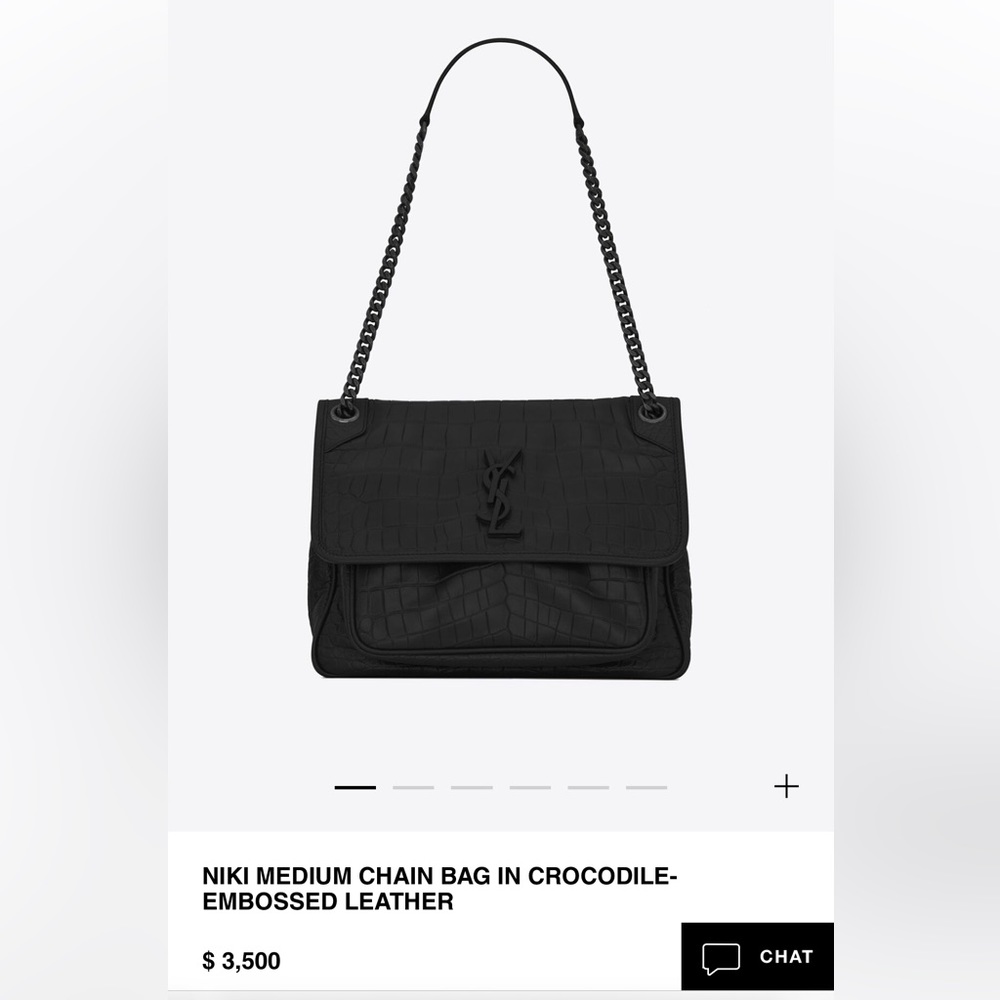 **Sold** New YSL Nikki medium in Croc Embossed Leather